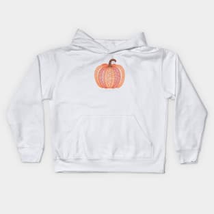 Patterned Pumpkin Kids Hoodie